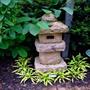 Granite lantern and Kabitan Hosta